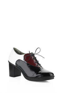 Front angle view of Fly London Block Heel Pump - Style Geil