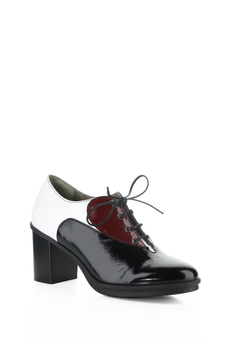 Front angle view of Fly London Block Heel Pump - Style Geil
