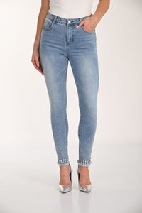 Front view of Frank Lyman Bling Skinny Jeans - Style 266528