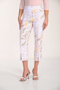 Front view of Frank Lyman Floral Crop Pant – Style 266156