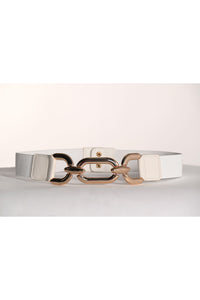 Frank Lyman Gold Link Stretch Belt - Style A26602 front