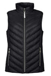 Front view of Fransden Lightweight Down Vest - Style 529 in black