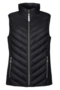 Front view of Fransden Lightweight Down Vest - Style 529 in black