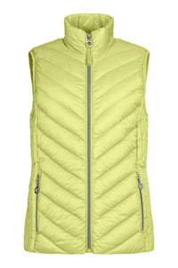Front view of Fransden Lightweight Down Vest - Style 529 in lime