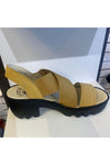 Fly London Elastic and Leather Sandal - Style TAJI, side2, bumblee yellow
