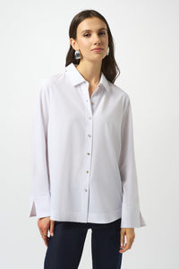 Front view of Joseph Ribkoff Blouse - Style 253923-OW in white