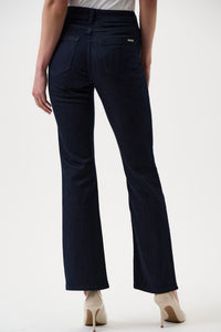Back view of Joseph Ribkoff Brooke Bootcut Jean - Style 251967 in dark blue