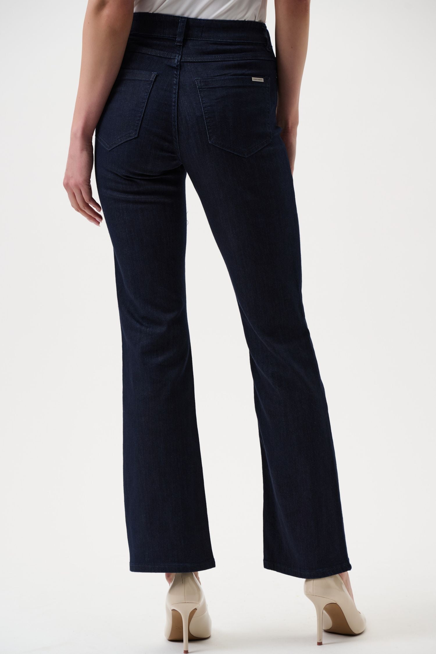 Back view of Joseph Ribkoff Brooke Bootcut Jean - Style 251967 in dark blue
