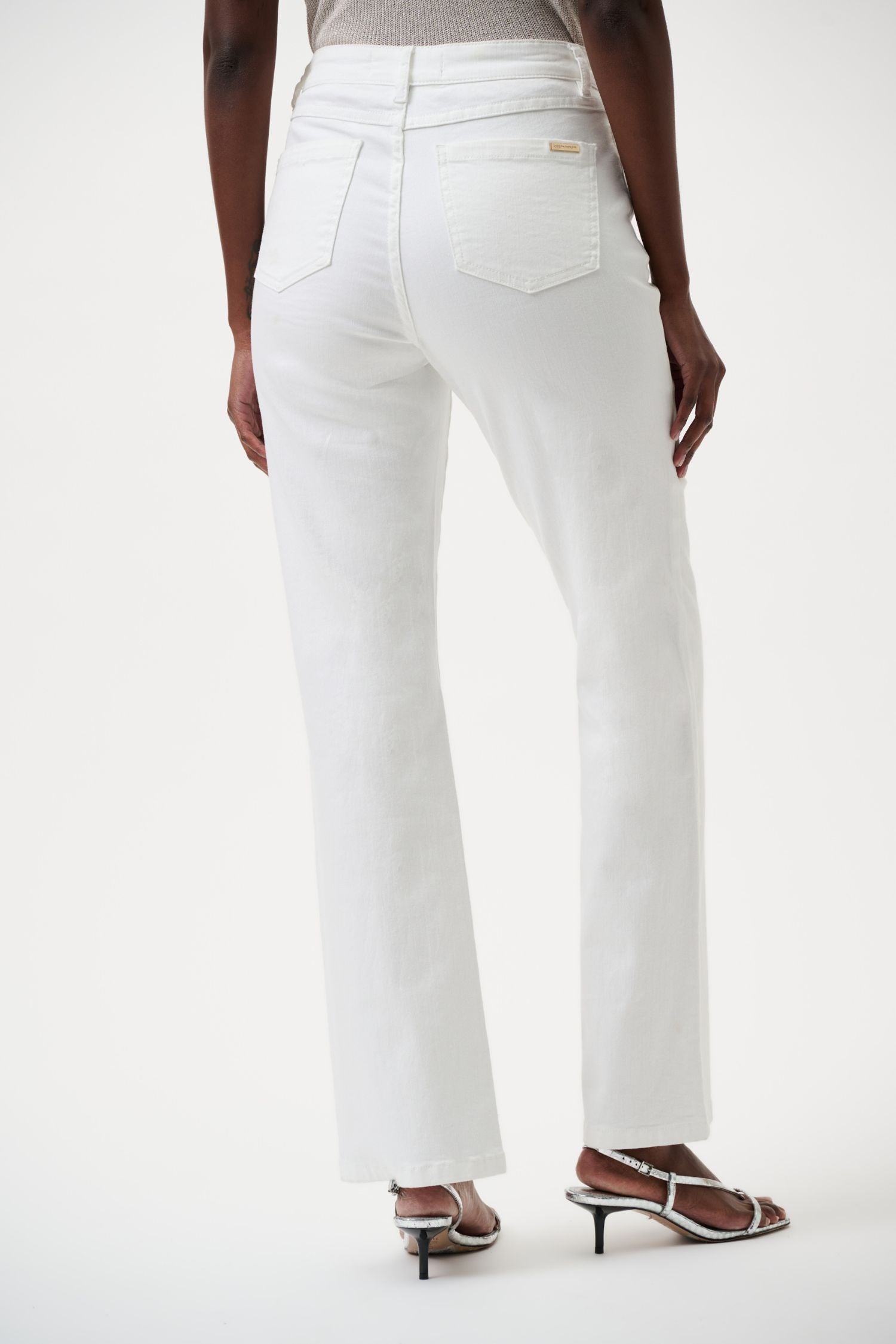 Back view of Joseph Ribkoff Brooke Bootcut Jean - Style 251967 in white