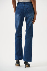 Back view of Joseph Ribkoff Brooke Bootcut Jean - Style 251967 in med blue