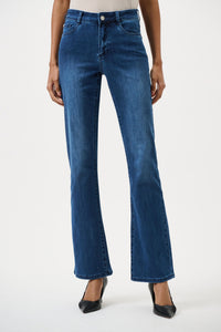 Front view of med blue in Joseph Ribkoff Brooke Bootcut Jean - Style 251967