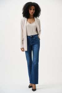 Outfit view of Joseph Ribkoff Brooke Bootcut Jean - Style 251967 in med blue