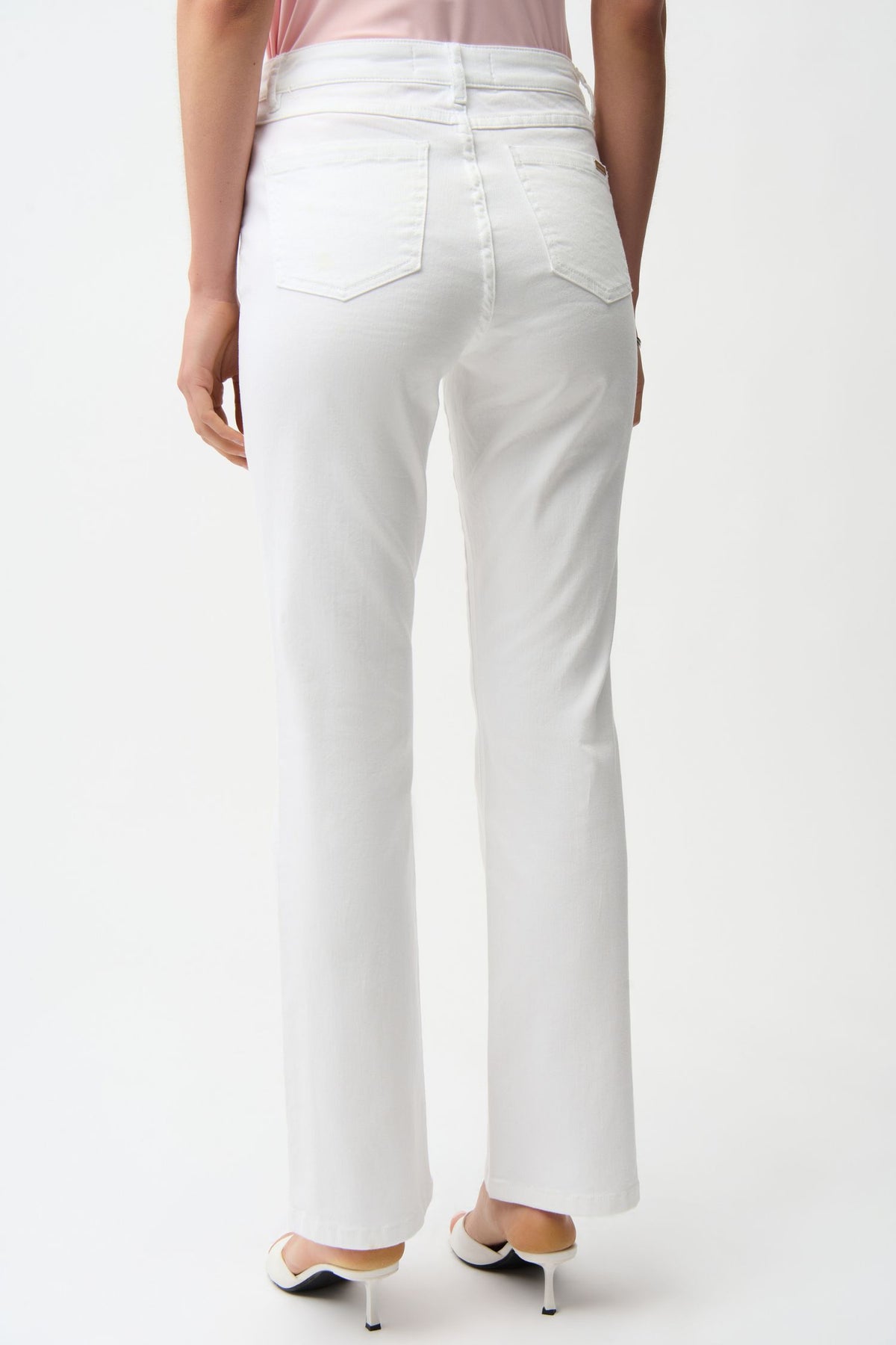 Back view of Joseph Ribkoff Brooke Classic Bootcut Jean - Style 261993-WHT in white