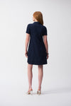 Back view of Joseph Ribkoff Bubble Jacquard A-Line Dress - Style 251084-MB