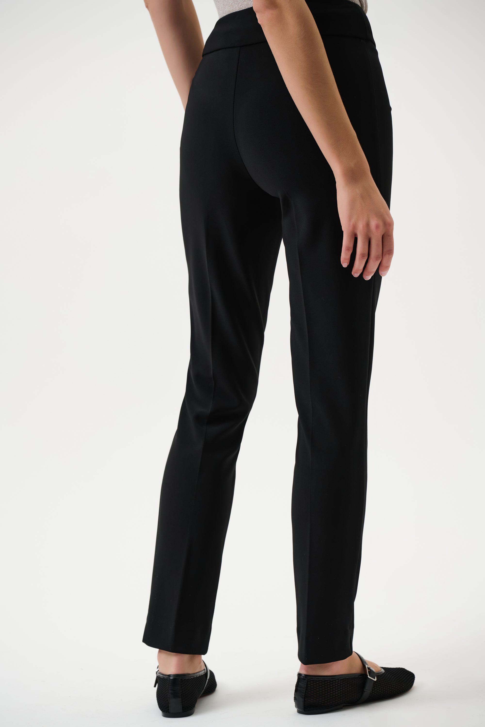 Back view of Joseph Ribkoff Classic Tailored Slim Pant - Style 144092 in black
