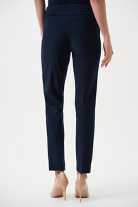 Back view of Joseph Ribkoff Classic Tailored Slim Pant - Style 144092 in midnight