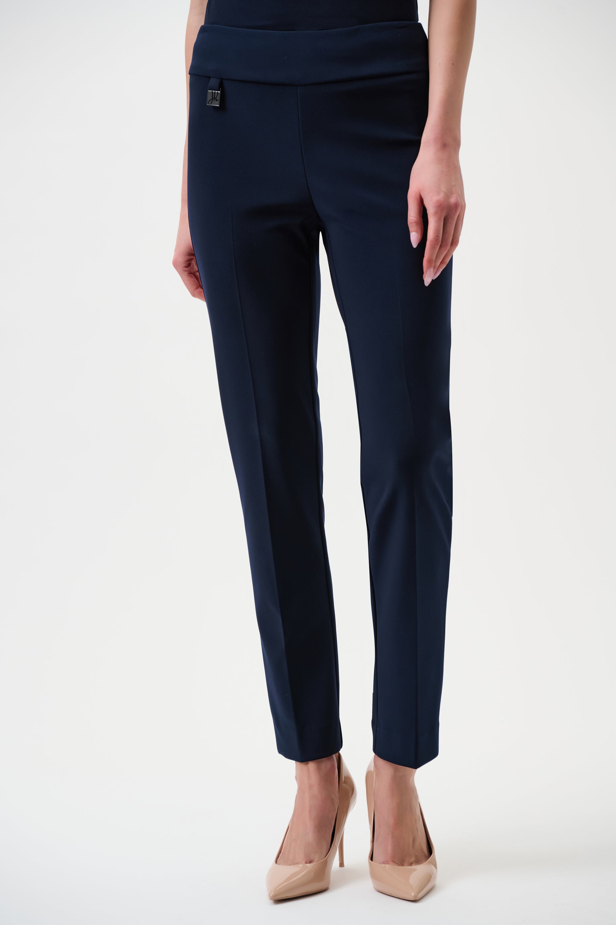 Front view of Joseph Ribkoff Classic Tailored Slim Pant - Style 144092 in midnight