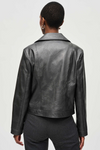 Joseph Ribkoff Faux Leather Biker Jacket - Style 234902, gunmetal,  back