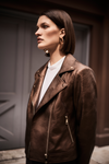 Joseph Ribkoff Faux Leather Biker Jacket - Style 234902, lifestyle