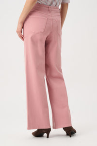 Back view of Joseph Ribkoff Goldie Classic Wide-Leg Stretch Jeans - Style 251968 in vintage rose