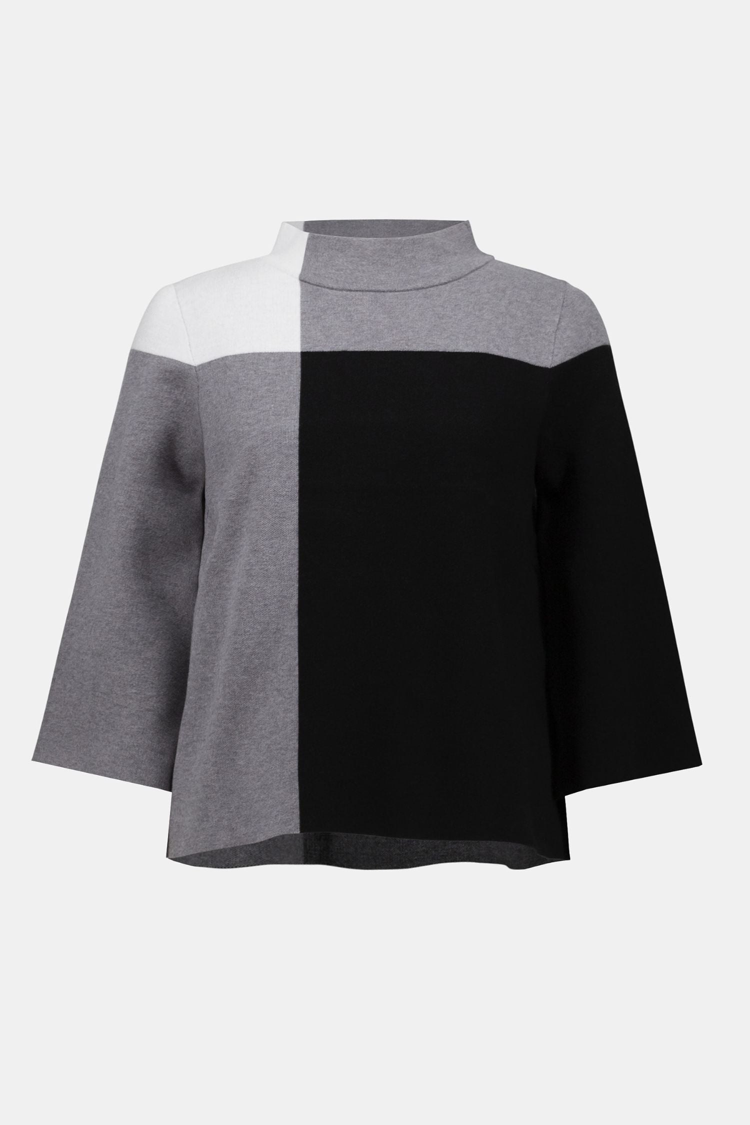 Off model view of Joseph Ribkoff Jacquard Colour Block Pullover Sweater - Style 253907