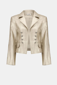 Off model view of Joseph Ribkoff Leatherette Jacket - Style 254925