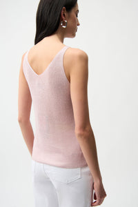 Back view of Joseph Ribkoff Metallic Knit Camisole - Style 252915-PP