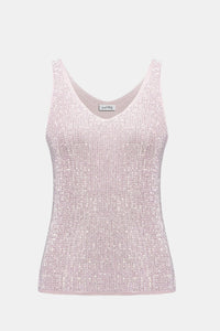 Off model view of Joseph Ribkoff Metallic Knit Camisole - Style 252915-PP