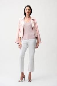 Outfit view of Joseph Ribkoff Metallic Knit Camisole - Style 252915-PP