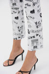 Close up of print of Joseph Ribkoff Millennium Straight Leg Pants - Style 252233