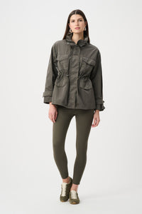 Closed outfit view of Joseph Ribkoff Mock Neck Embellished Jacket - Style 263633