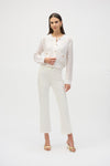 Front view2 of Joseph Ribkoff Open-Knit Cardigan with Gold Flecks - Style 252917