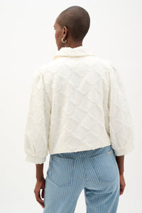 Back view of Joseph Ribkoff Puff Sleeve Jacket Top - Style 262919