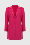 No model front view of Joseph Ribkoff Scuba Suede Straight Jacket - Style 251941