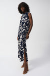 Full outfit view of Joseph Ribkoff Silky Knit Abstract Print Sleeveless Top - Style 251251