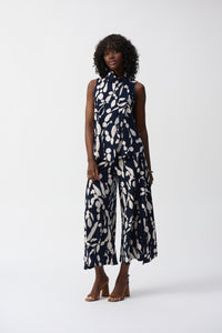 Full outfit front view of Joseph Ribkoff Silky Knit Abstract Print Sleeveless Top - Style 251251