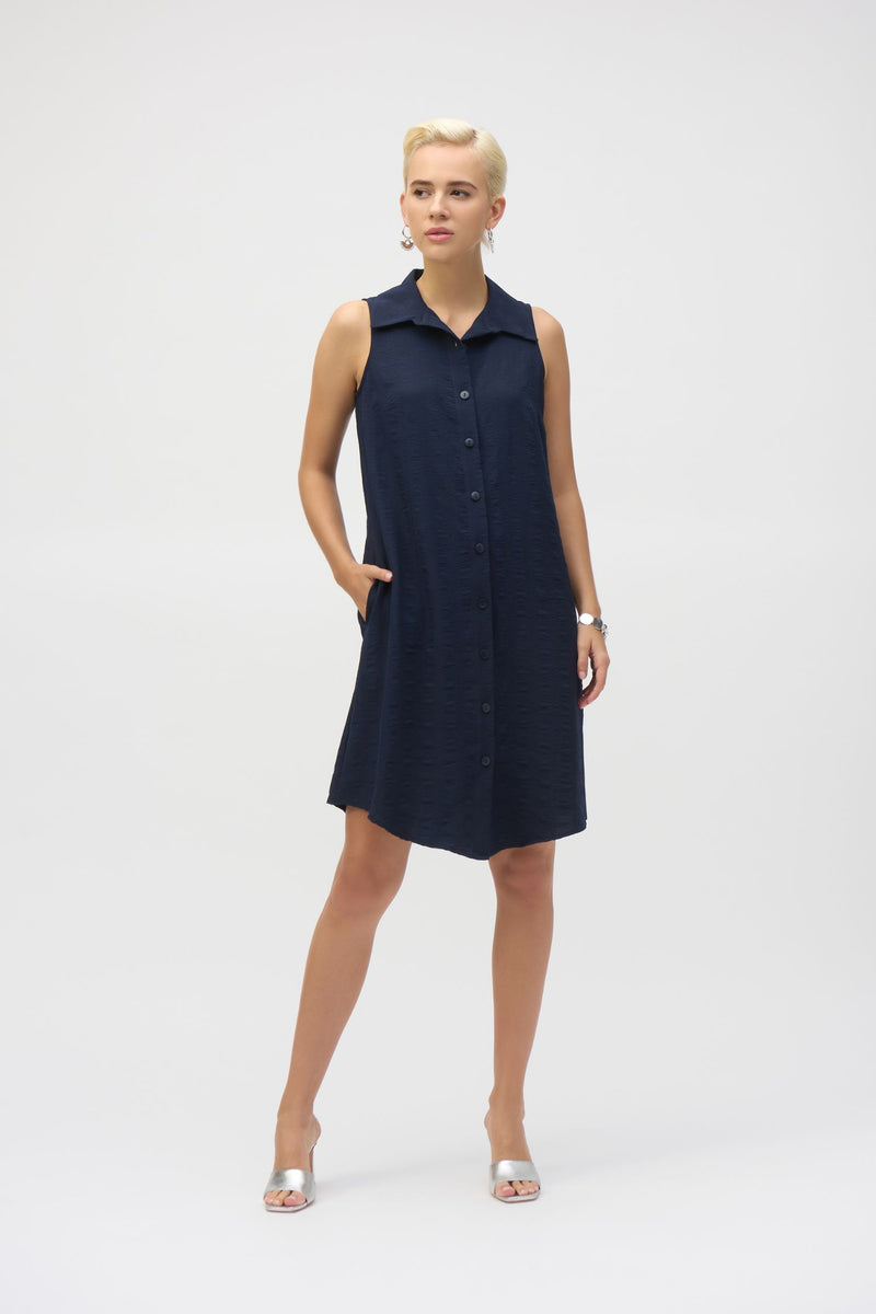 Front view of Joseph Ribkoff Straight Shirt Dress - Style 252173