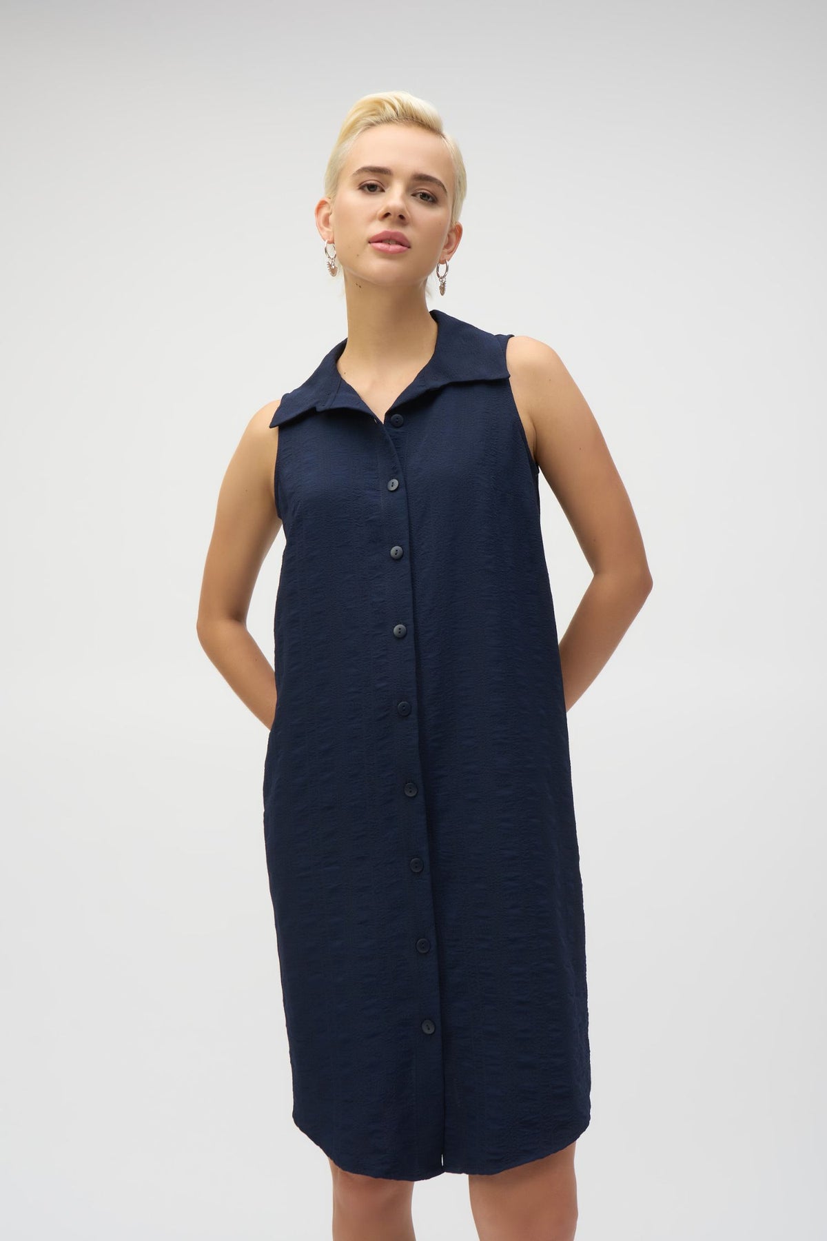 Front view2 Joseph Ribkoff Straight Shirt Dress - Style 252173
