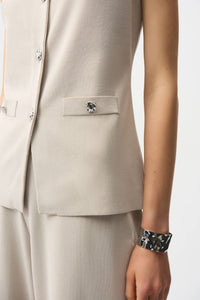 Pocket view of Joseph Ribkoff Viscose Blend Fitted Vest - Style 261938