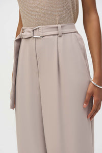 View waistline of Joseph Ribkoff Woven Wide-Leg Pull-On Pants - Style 252104