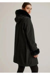 Nikki Jones Reversible Faux Fur Jacket - Style K4129RO, reverse, side, black