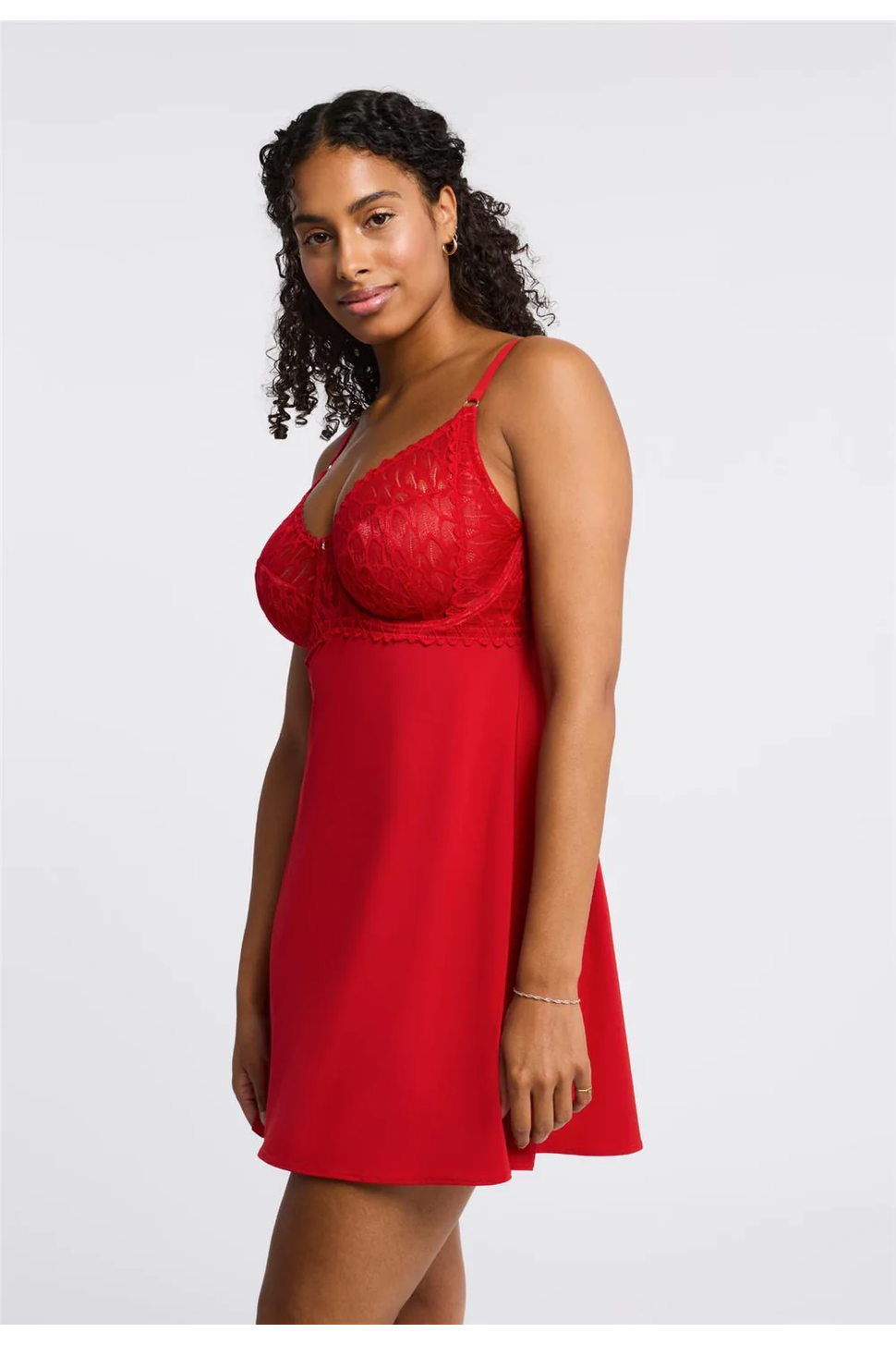 Montelle Lacy Full Cup Muse Babydoll Set - Style 9306, side