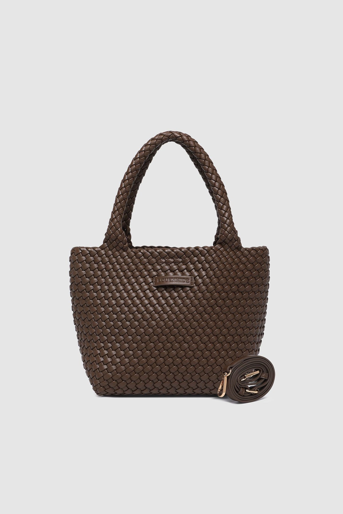 Front view with strap of Louenhide Baby Cruiser Tote Bag - Style 9624 in chocolate