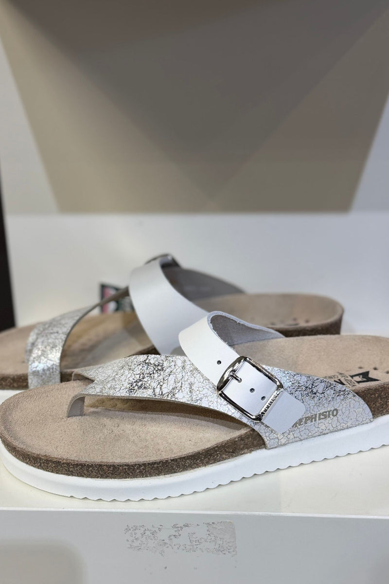 Pair view of Mephisto Flat Toe Post Sandal - Style Helen Mix