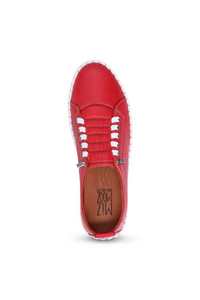 Miz Mooz Fashion Sneaker - Style Mackee, red, top