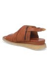 Back angle view of Miz Mooz Sandal - Style Conor in brandy