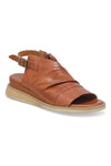 Front angle view of Miz Mooz Sandal - Style Conor in brandy
