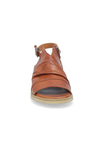 Front view of Miz Mooz Sandal - Style Conor in brandy