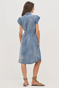 Back of NU Denmark Soft Denim Dress - Style 8825-23