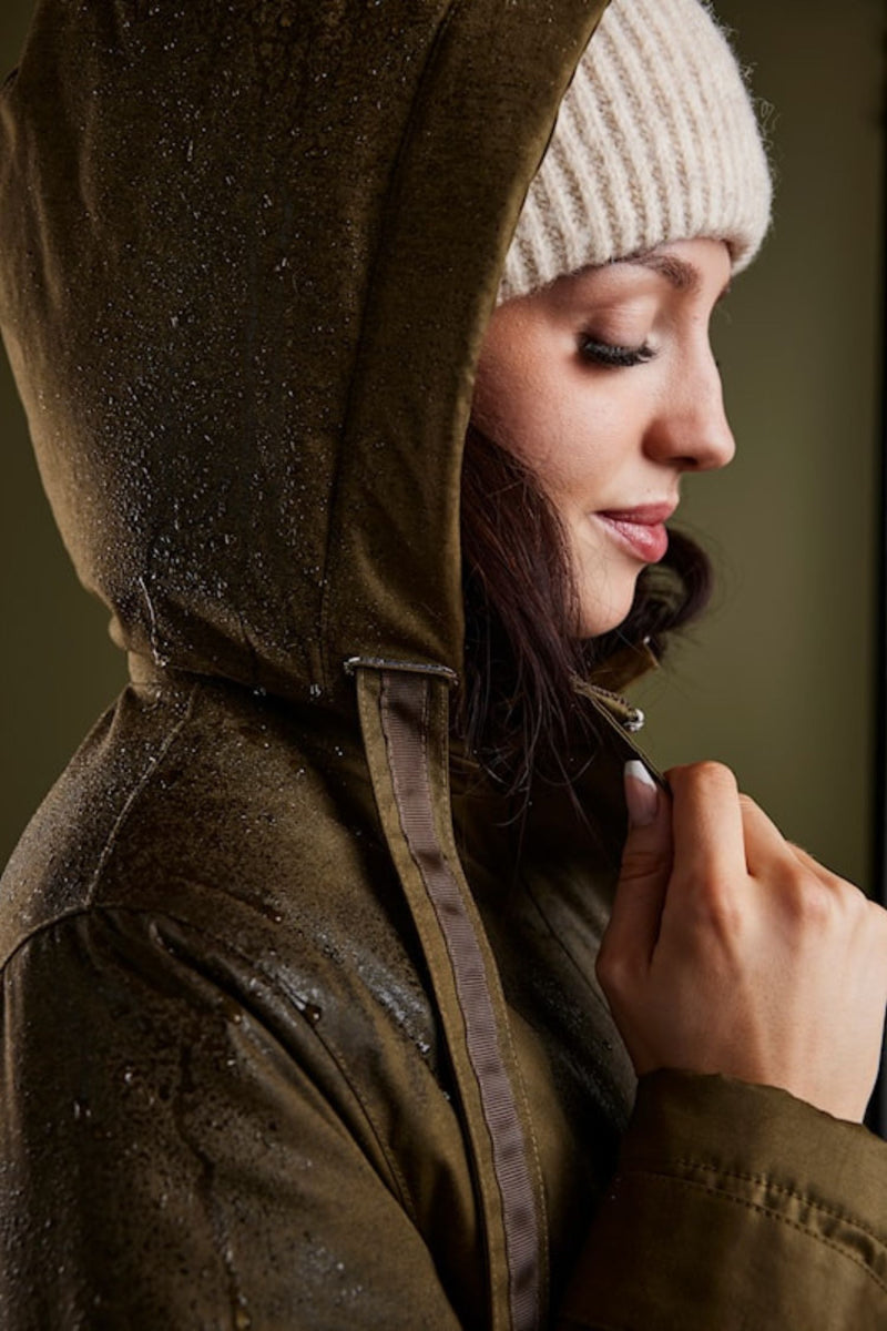 Close up view of hood of Normann Coat - Style 4309-4440